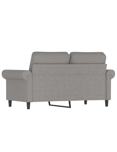 Divano a 2 Posti Grigio Chiaro 120 cm in Tessuto