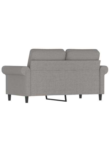 Divano a 2 Posti Grigio Chiaro 120 cm in Tessuto