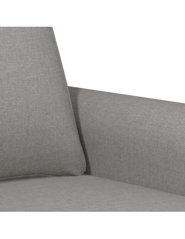 Divano a 2 Posti Grigio Chiaro 120 cm in Tessuto