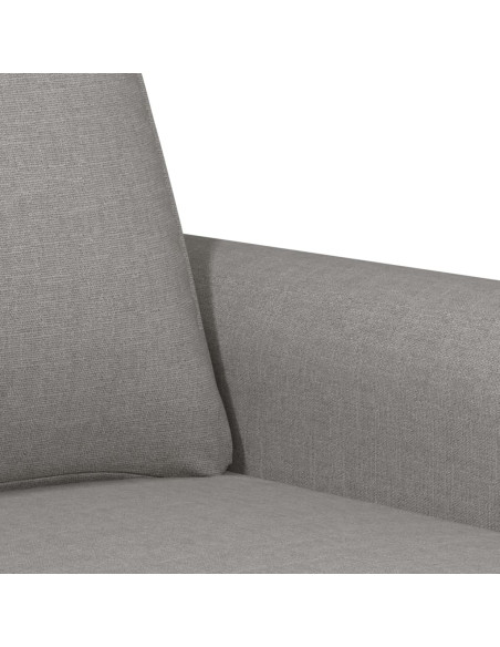 Divano a 2 Posti Grigio Chiaro 120 cm in Tessuto