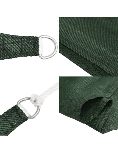 Vela Parasole 160 g/m² Verde Scuro 5x5x5 m in HDPE