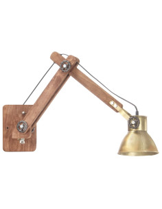 Lampada da Parete Stile Industriale Ottone Rotonda E27