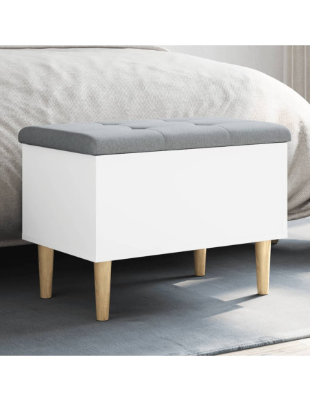 Panca Portaoggetti Bianca 62x42x46 cm in Legno Multistrato