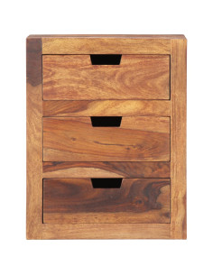Comodino 40x30x50 cm in Legno Massello di Acacia