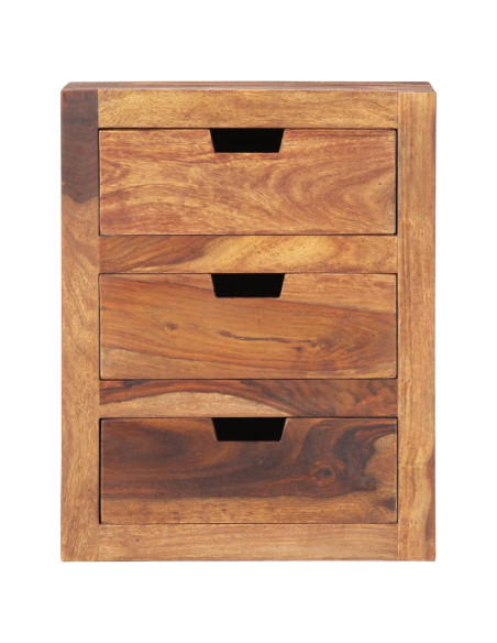 Comodino 40x30x50 cm in Legno Massello di Acacia