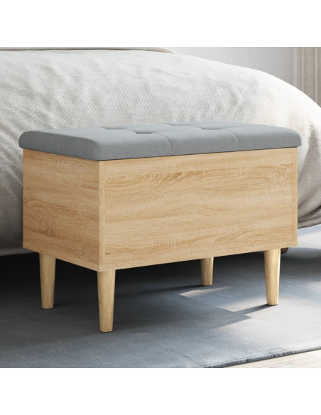 Panca Portaoggetti Rovere Sonoma 62x42x46 cm Legno Multistrato