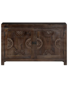 Credenza con Design Intagliato 110x35x70 cm in Legno di Mango