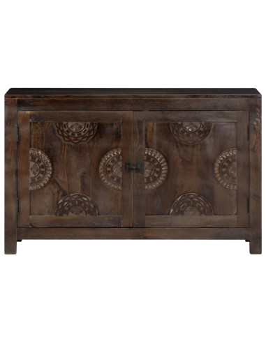 Credenza con Design Intagliato 110x35x70 cm in Legno di Mango