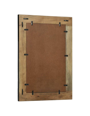 Specchio da parete Rettangolare Nero e Marrone 70 x 2 x 70 cm