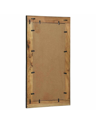 Specchio da parete Rettangolare Nero e Marrone 50 x 2 x 90 cm