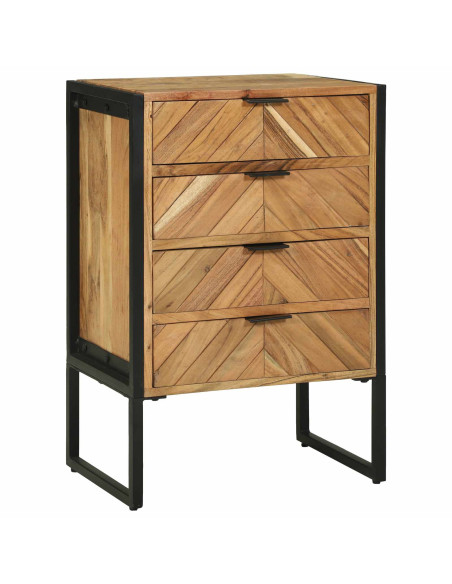 Credenza 50 x 35 x 75 cm Legno massello di acacia