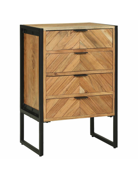 Credenza 50 x 35 x 75 cm Legno massello di acacia