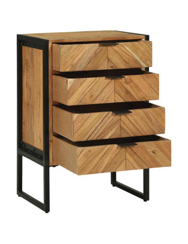 Credenza 50 x 35 x 75 cm Legno massello di acacia