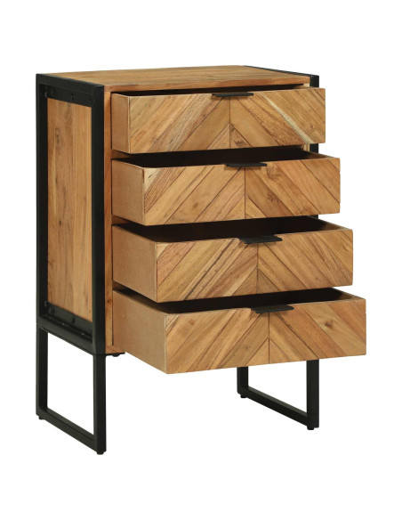 Credenza 50 x 35 x 75 cm Legno massello di acacia