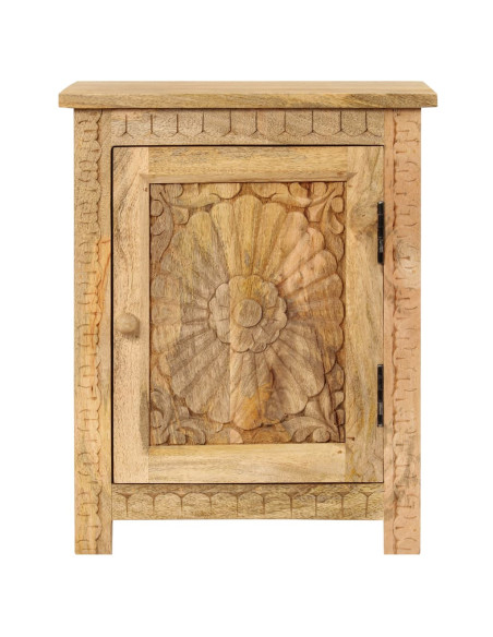 Comodino in Legno Massello di Mango 40x30x50 cm