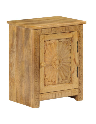 Comodino in Legno Massello di Mango 40x30x50 cm