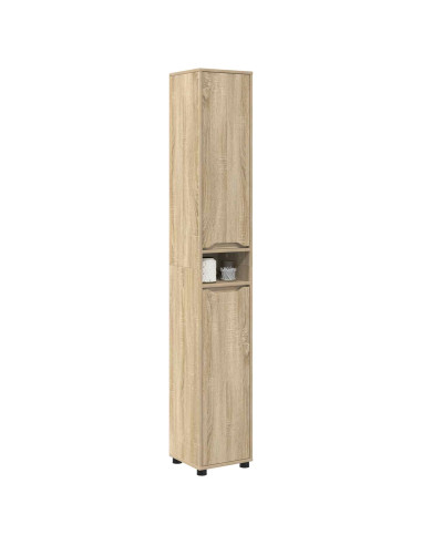 Mobile da Bagno con porta Rovere Sonoma 30,5 x 30 x 195 cm