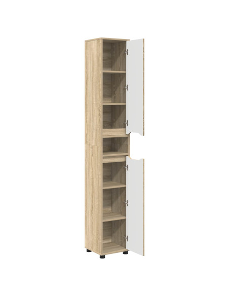 Mobile da Bagno con porta Rovere Sonoma 30,5 x 30 x 195 cm