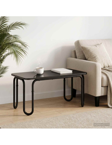 Tavolino da salotto Nero 79,5 x 40 x 36 cm Legno ingegnerizzato