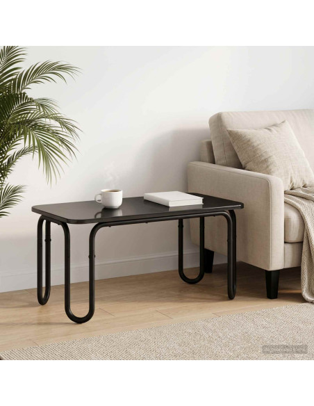 Tavolino da salotto Nero 100 x 50 x 45 cm Legno ingegnerizzato