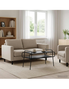 Tavolino da salotto Rovere Nero 100 x 50 x 51 cm