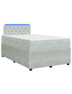 Letto box spring con materasso Grigio Chiaro 120 x 200 cm