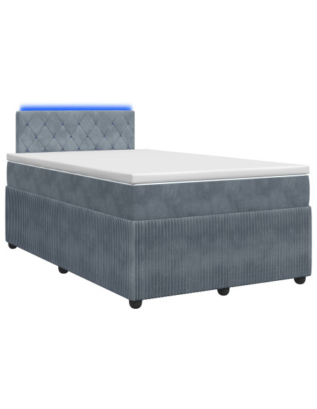 Letto box spring con materasso Grigio Scuro 120 x 200 cm