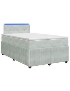 Letto box spring con materasso Grigio Chiaro 120 x 200 cm