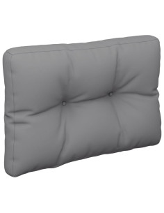 Cuscino per Pallet Grigio 60x40x12 cm in Tessuto