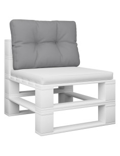 Cuscino per Pallet Grigio 60x40x12 cm in Tessuto 2