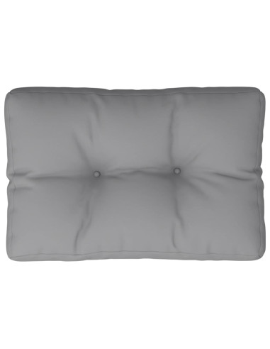 Cuscino per Pallet Grigio 60x40x12 cm in Tessuto