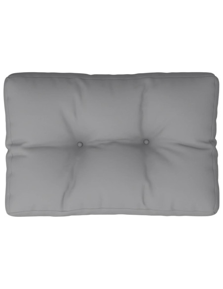Cuscino per Pallet Grigio 60x40x12 cm in Tessuto