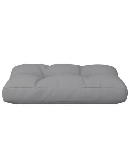 Cuscino per Pallet Grigio 60x40x12 cm in Tessuto