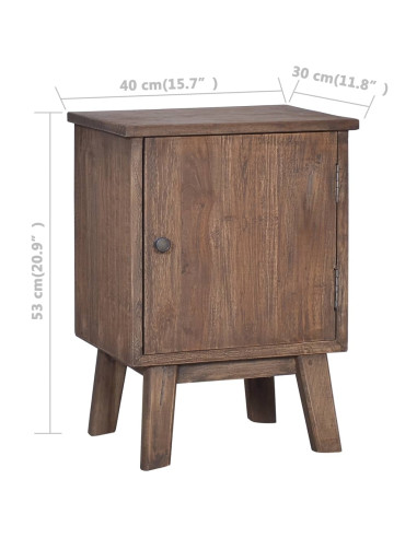 Comodino 40x30x53 cm in Legno Massello di Teak