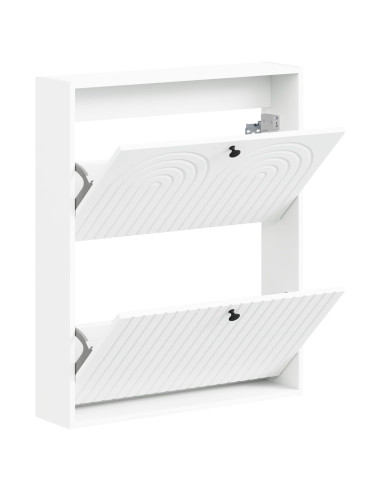 Mobiletto per Scarpe da Muro ALKMAAR 71 x 17 x 86 cm Bianco