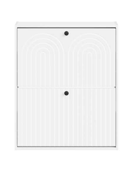 Mobiletto per Scarpe da Muro ALKMAAR 71 x 17 x 86 cm Bianco