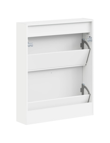Mobiletto per Scarpe da Muro ALKMAAR 71 x 17 x 86 cm Bianco