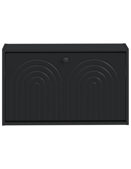 Mobiletto per Scarpe da Muro ALKMAAR 71 x 17 x 43 cm Nero