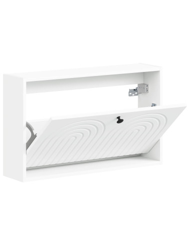 Mobiletto per Scarpe da Muro ALKMAAR 71 x 17 x 43 cm Bianco