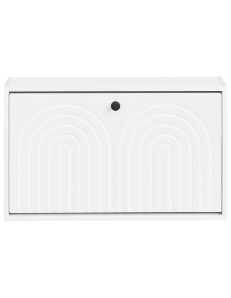 Mobiletto per Scarpe da Muro ALKMAAR 71 x 17 x 43 cm Bianco