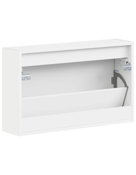 Mobiletto per Scarpe da Muro ALKMAAR 71 x 17 x 43 cm Bianco