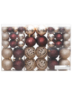 Palline di Natale 100 pz Champagne e Marrone 3 / 4 / 6 cm 2