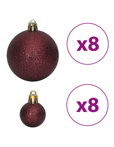 Palline di Natale 100 pz Champagne e Marrone 3 / 4 / 6 cm