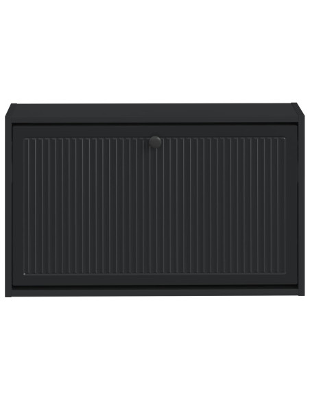 Mobiletto per Scarpe da Muro EDE 71 x 17 x 43 cm Nero