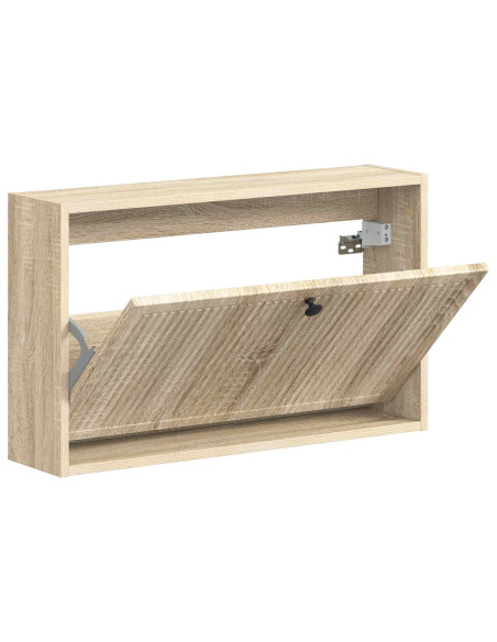Mobiletto per Scarpe da Muro EDE 71 x 17 x 43 cm Rovere Sonoma