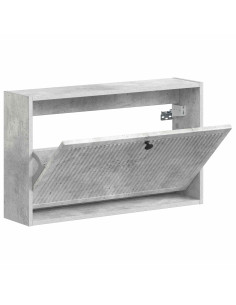 Mobiletto per Scarpe da Muro EDE 71 x 17 x 43 cm Grigio Cemento 2