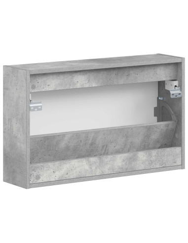 Mobiletto per Scarpe da Muro EDE 71 x 17 x 43 cm Grigio Cemento