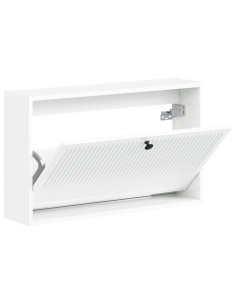 Mobiletto per Scarpe da Muro EDE 71 x 17 x 43 cm Bianco Lucido 2