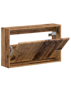 Mobiletto per Scarpe da Muro EDE 71 x 17 x 43 cm Legno antico 2