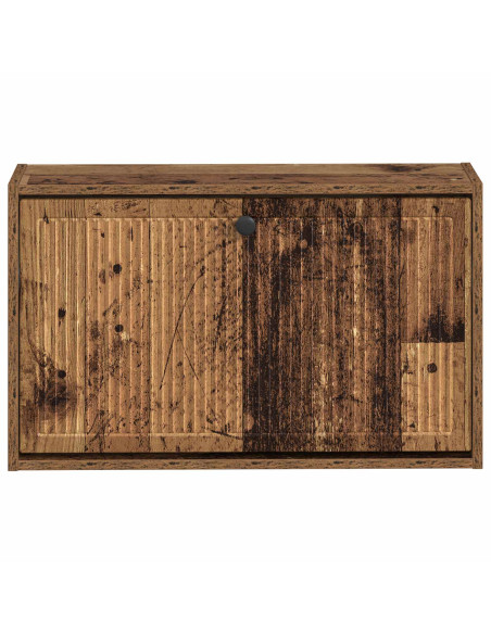 Mobiletto per Scarpe da Muro EDE 71 x 17 x 43 cm Legno antico
